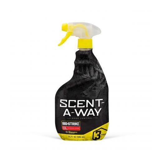 Scent-A-Way Bio-Strike Odorless Spray hunting scent elimination spray by Hunters Specialties.
