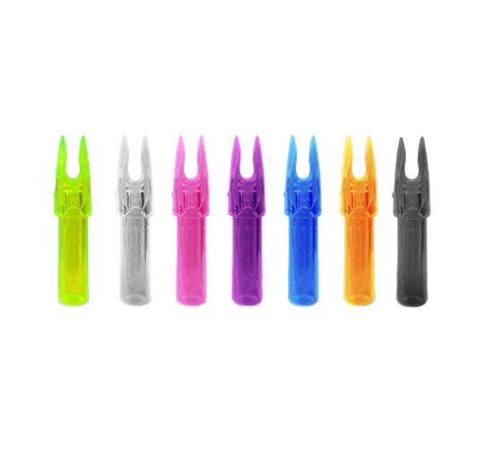 Black Eagle Standard Arrow Nocks for Carnivore, Zombie Slayer, and Outlaw shafts, weighing 11 grains each, sold per dozen.
