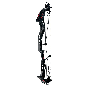 Darton Departure Bow with 37" axle-to-axle design, featuring a billet-crafted riser and EX Cam system for enhanced precision and performance - black