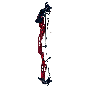 Darton Departure Bow with 37" axle-to-axle design, featuring a billet-crafted riser and EX Cam system for enhanced precision and performance - Candy Red