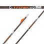 Carbon Express Tank 25 Target Arrow Shaft with diamond weave construction, 400 spine, and BullDog nock collar.
