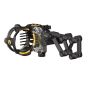 Trophy Ridge React H5 Bow Sight with React Technology, five .019" pins, tool-less adjustments, and adjustable brightness for precise shooting.
