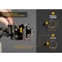 Trophy Ridge React H4 Bow Sight with React Technology, second-axis leveling, and tool-less adjustments for precise aiming and accuracy.
