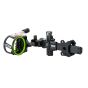 CBE CX-5 Carbon Bar Fixed Pin Sight with five .019" blade-style pins, fiber optic lighting, and micro-adjustable windage and elevation for precise sighting.
