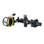 CBE CX-5 Carbon Bar Fixed Pin Sight with five .019" blade-style pins, fiber optic lighting, and micro-adjustable windage and elevation for precise sighting.
