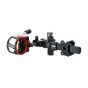 CBE CX-5 Carbon Bar Fixed Pin Sight with five .019" blade-style pins, fiber optic lighting, and micro-adjustable windage and elevation for precise sighting.
