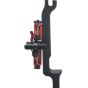 Axcel Achieve XP 6" Compound Bow Sight with ultra-high modulus carbon bar, micro-adjustable windage and elevation, and metal sight tapes for precision shooting.
