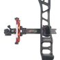 Axcel Achieve XP 6" Compound Bow Sight with ultra-high modulus carbon bar, micro-adjustable windage and elevation, and metal sight tapes for precision shooting.
