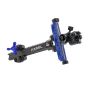 Axcel Achieve XP 6" Compound Bow Sight with ultra-high modulus carbon bar, micro-adjustable windage and elevation, and metal sight tapes for precision shooting. Blue