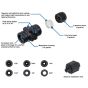 Hamskea InSight Peep Sight Clarifying Lens Set with four lenses for customizable archery setups.
