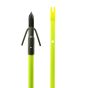 Muzzy Classic Chartreuse Bowfishing Arrow with fish point and nock
