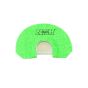 Zink Lil' Green Machine Diaphragm Turkey Call with small-frame design for women and youth hunters, featuring a double reed split-V style for clear and raspy calls.
