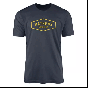 Mathews Shield T-Shirt - Midnight Navy Archery Tee with Gold Shield Logo
