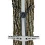 Novix AmSteel Rope with spliced eye and Prusik Knot for silent climbing stick attachment.
