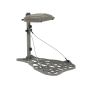 Novix Helo Hang On Treestand with cast aluminum platform and leveling system for mobile hunting.
