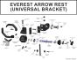 Hamskea Everest Arrow Rest with Universal Bracket - C.O.R. Mount and ZTT Technology
