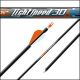 Easton G UNI Bushing Lightspeed 3D Arrow Shafts with precision all-carbon construction, smooth matte black finish, and pre-installed G-UNI bushing.
