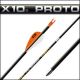 Easton X10 Protour Arrow Shaft with tapered design, 7075 alloy core, and high-strength carbon fiber for exceptional performance in competitive archery.
