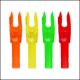 Easton 6.5mm S Nocks for 6.5mm arrows, available in four colors, sold per dozen.
