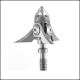 B3 Archery DeStrukt Fixed Blade Broadhead featuring a bone-smashing tip and curved blades for superior penetration and accuracy in bowhunting.
