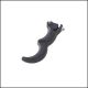 Stan PerfeX 4-Finger Finger Module, finger extension for enhanced grip in archery, made from matte black anodized aluminum.
