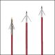 Cajun Red Fiberglass Bowfishing Arrow with Piranha and Stinger Point options
