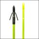 Muzzy Classic Chartreuse Bowfishing Arrow with fish point and nock
