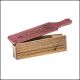 H.S. Strut Sling Blade Single Sided Turkey Box Call with American walnut body and purple heart wood lid, designed to produce high-pitched clucks, cutts, and yelps for turkey hunting.
