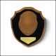 Hunters Specialties Deer Antler Mounting Plaque with black lacquered wood and brass nameplate.
