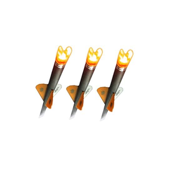 Ravin Crossbows Lighted Nocks in ultra-bright orange for easy arrow tracking.
