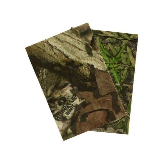 Bohning Camo Grip & Sight Window Pads with Mossy Oak Break-Up camo pattern for archery grip insulation.
