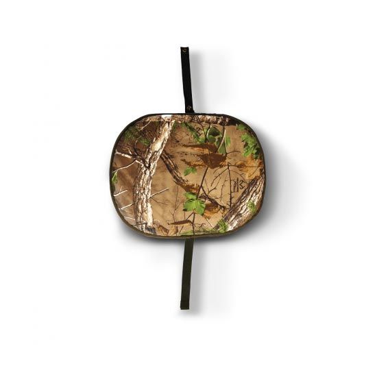 Hunter Specialties Big Cheeks Foam Seat in Realtree camo with padded 2-inch foam and water-resistant cover.
