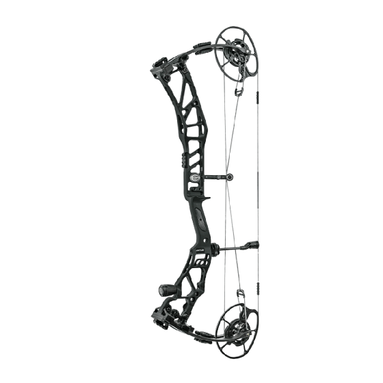 Elite Artus compound bow, featuring SP2 Cam and VX Mods for high-performance and customization in hunting. Ninja Black