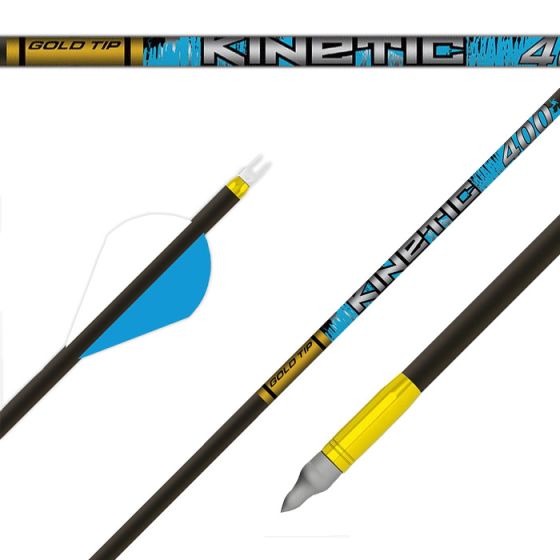 Gold Tip Kinetic Kaos Arrows with Smart Carbon Technology for maximum durability and accuracy, designed for bowhunters.
