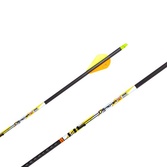 Carbon Express D-Stroyer SD Carbon Arrows with Dual Spine Weight Forward technology for maximum accuracy and greater penetration.
