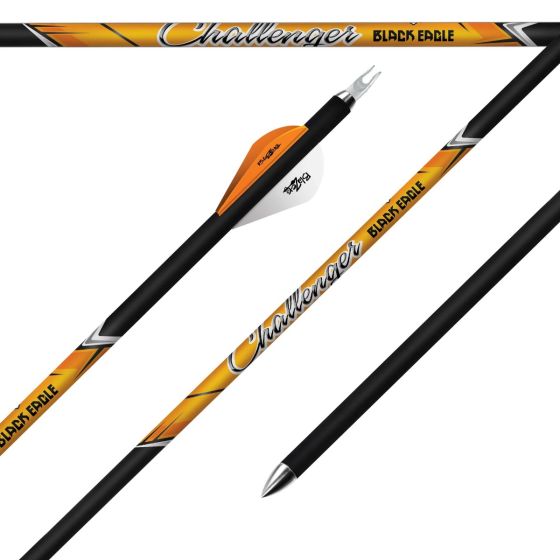 Black Eagle Challenger .001 Arrow Shafts designed for 3D and indoor target shooting with superior durability and consistent spine performance.
