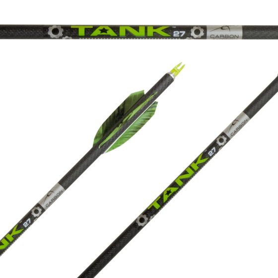 Carbon Express Tank 27 Arrow Shafts with consistent spine and diamond weave for indoor target archery.
