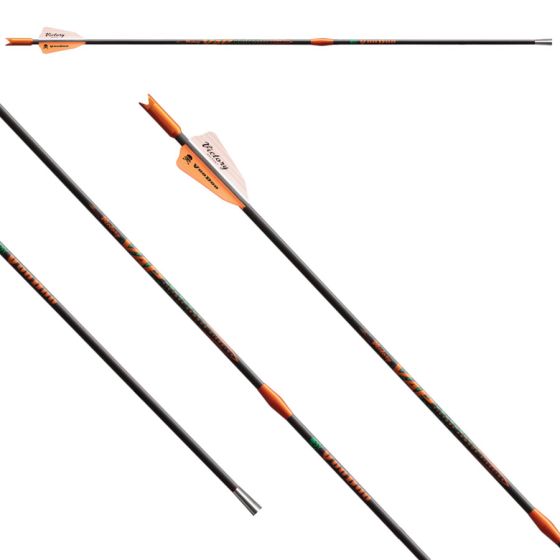 Victory Archery VooDoo Gamer Series Crossbow Bolt with AAE Max Hunter® Vanes and Penetrator Broadhead Adapters.
