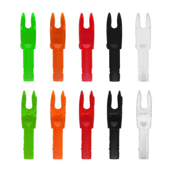 Easton 4mm G Nock Arrow Nocks for 4mm arrow shafts and UNI bushings, precision molded for accuracy, with two throat size options.
