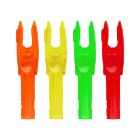 Easton 6.5mm S Nocks for 6.5mm arrows, available in four colors, sold per dozen.

