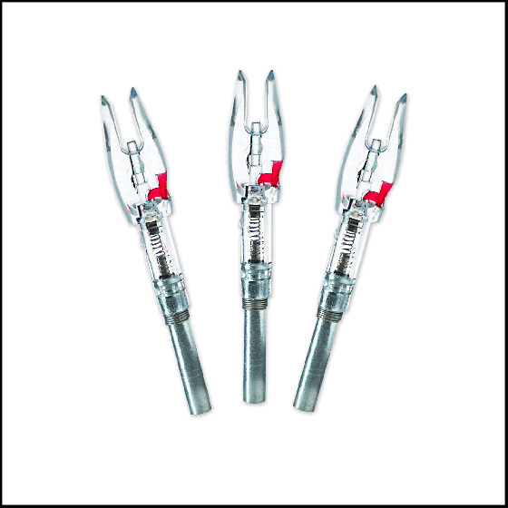 Doubletake Archery Lighted Halo Nock Micro for superior performance on micro arrows. Red