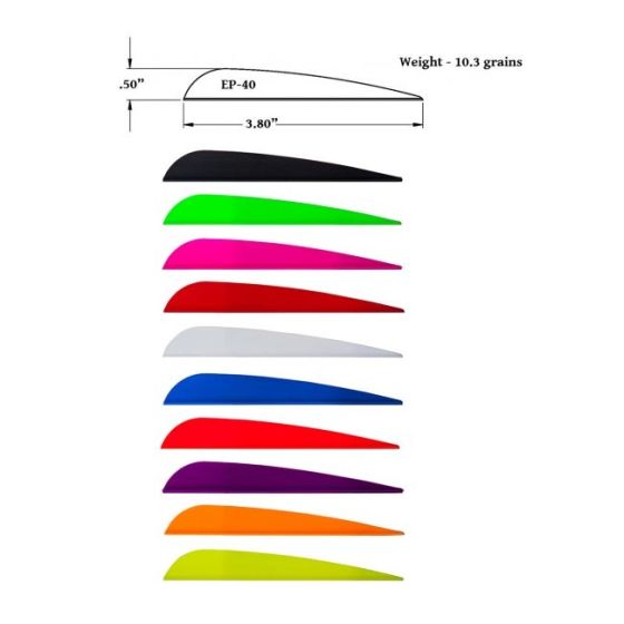 AAE Elite Plastifletch 3-7/8" Vanes for improved arrow performance and easy fletching.
