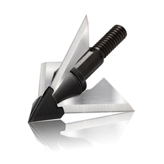 QAD Exodus Full Blade Fixed Blade Broadheads with Blade Over Shaft Technology and 1.25” cutting diameter for extreme penetration.
