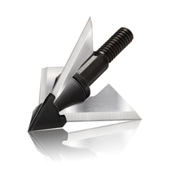 QAD Exodus Full Blade Crossbow Broadhead with Blade Over Shaft Technology and 1.25” cutting diameter for exceptional penetration.
