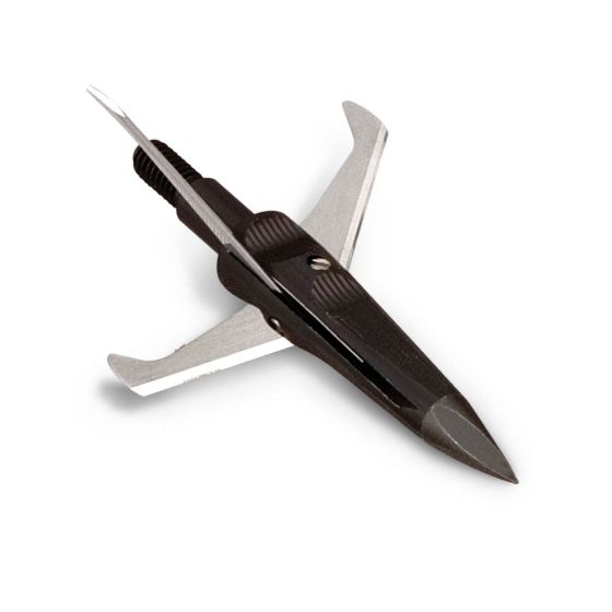 NAP Spitfire Crossbow 3-Blade Mechanical Broadheads with Diamize blades and 1-1/2" cutting diameter.
