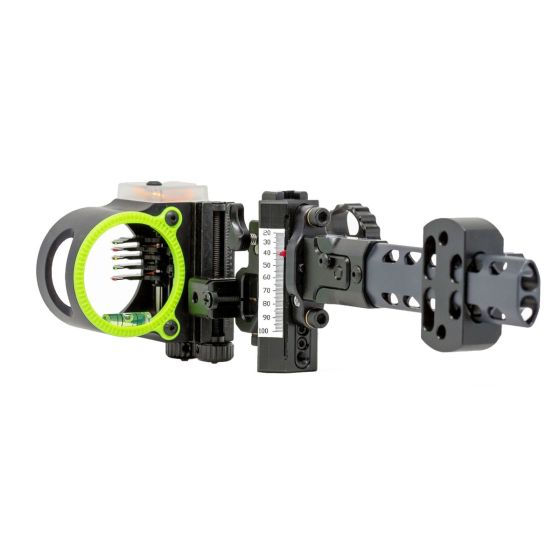Black Gold Pro Dovetail Mount Bow Sight with .019 Pro Pins, PhotoChromatic shell, and micro-adjustable 3rd axis for precision and durability in all light conditions.
