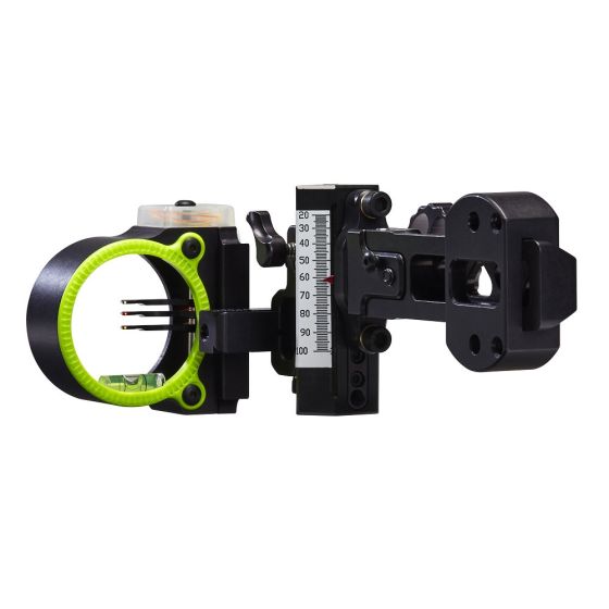 Black Gold Ascent Verdict with Dovetail Mount, offering micro-adjustable windage, 1st, 2nd, and 3rd axis adjustments, and PhotoChromatic technology for precise bow hunting sighting.
