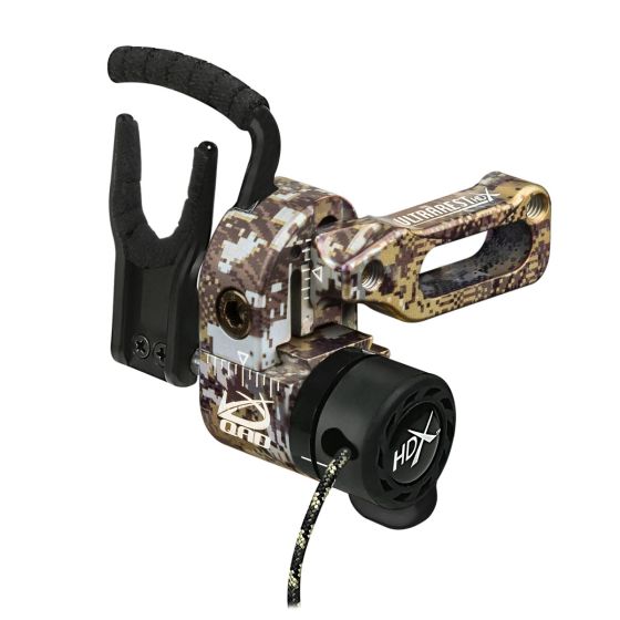 QAD Ultrarest HDX Arrow Rest, featuring total arrow containment and noise-reducing technology for extreme precision and quiet shooting.

