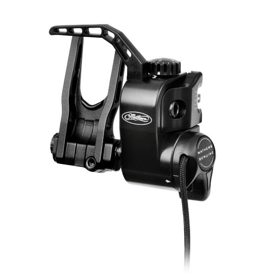 Mathews QAD Ultrarest Integrate MX Arrow Rest designed for precision bow hunting with a silent capture bar and robust construction.

