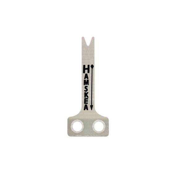 Hamskea G-Flex Ultra Narrow Target Arrow Rest Launcher with a 0.174" prong width for small diameter arrows in field and FITA competitions.

